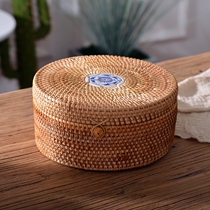 Vietnam Qiuten cylindrical tea tank collection box pure hand-woven reception box Pu-yu tea toophagea