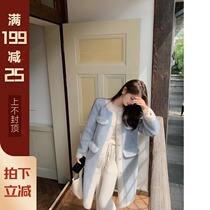 XUELI Sydney women Australian Wool Lamb wool long coat women winter thick warm small fragrance coat