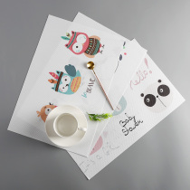 Kens PVC Western Dining Mat Meals CLOTH INS Wind minimis waterproof and burn-proof heat insulation mat Children table cushion cups padded bowls cushion