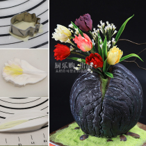 SK Out Platinum Quality Tulip High Emulation Food Grade Stainless Steel Silica Gel Cut Embossing Mechanism Petal Mold