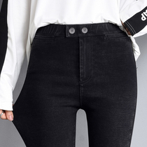 Spring and autumn 2021 new leggings female outer wear snowflake pants tight magic pencil large size elastic small feet long pants