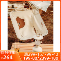 Pastoral flute Line Friends Joint Vitality Brown Bear Portable Fishing Chair Backrest Little Stool YY
