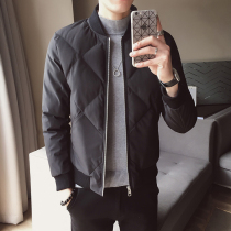 Japanese new autumn and winter clothes stand-up collar cotton coat mens slim Korean version of the quilted jacket trend thickened jacket casual short cotton clothes