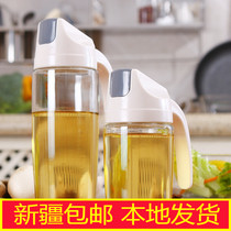 Xinjiang household leak-proof glass oil pot seasoning oil bottle soy sauce vinegar Japanese automatic opening and closing kitchen supplies