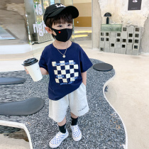 Boys' t-shirts short-sleeved children's clothes baby summer 2023 new pure cotton top boy summer half-sleeved compassion