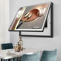 Artistic abstract electric meter shielding box decoration painting single left and right push-pull restaurant wall painting modern simple mural