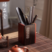 Ebony kung fu tea set accessories complete set of tea ceremony six gentlemen household rosewood tea clip set pot pen tea knife
