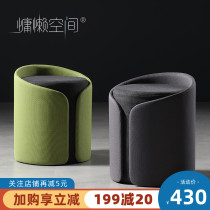 Nordic fashion creative sofa stool Fitting room rest low stool ins net red nail nail foot stool Fabric shoe stool