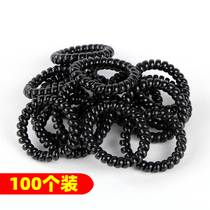 Telephone Wire Hairring Women No Marks Leather Rings Spring Rubber Ring Zhead Rubber Band Plastic Head Rope Fine Telephone Circle Hair Rope