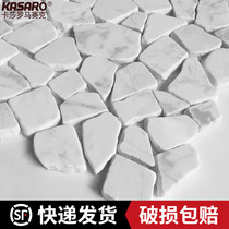 KASARO Nordic Carrara Daytime Natural Marble Cultural Stone Balcony Mosaic Tile TV background wall Sticker