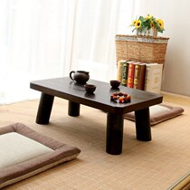 Solid wood roasted paulownia tatami small tea table Japanese small table floating window coffee table table floor table Kang table