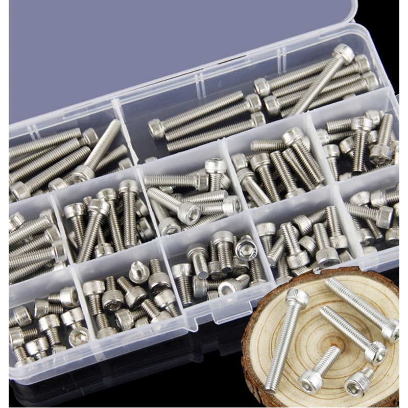 304 Stainless Steel Socket Head Screw set Cylindrical head screw bolt M3M4M5M6M8