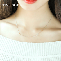 Silver Necklace Female 925 Silver choker Synthetic Pearl Silver Tube Simple Korean Jewelry Tanabata Birthday Gift Student Student