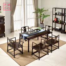 Art franchise Hundred Wins Zambia Blood Sandalwood Tea Table Tea Table Red Wood Living Room New Chinese Tea Table And Chairs Combined Household Furnishings