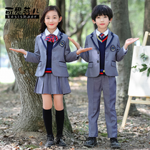 Kesha Chunqiu English style suit primary and secondary school students three-piece suit suit School uniform kindergarten Garden uniform