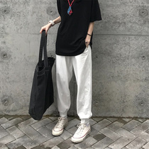 Seven4lee Little Red Milk White Sweatpants Womens Winter Loose Feet Harlem Pants Casual Sweatpants Plus Sumple Pants
