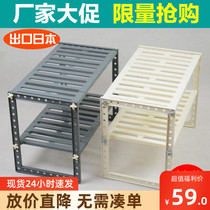 Lower sink storage rack Retractable Kitchen Cabinet layered storage rack pool lower cabinet storage rack second floor pot rack