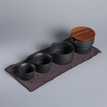 Kiln Japanese travel tea set portable set dry brewed tea tray home simple kung fu travel tea set Tea Cup