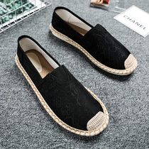 Old Beijing Cloth Shoes Mens Summer Sloth People Breathable One Foot Pedal Thin Sails Shoes Cloth Shoes Driving Fisherman Softbottom Deodorant Tide Shoes