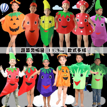 June 1 childrens masquerade kindergarten environmental protection clothes fashion show party performance clothing vegetables and fruit clothing