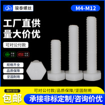 M4M5M6M8M10M12 plastic screw nylon Outer hexagonal bolt insulated plastic screw Outer hexagonal bolt