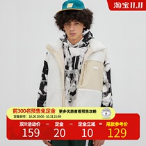 ZONEiD winter new casual stand collar cotton vest mens trend sports warm lamb velvet zipper top