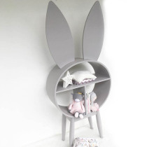  ins explosion custom childrens room decoration shelf solid wood rabbit floor storage rack bookshelf shooting props