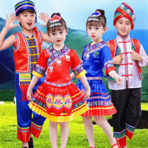 Spring and Autumn New Children Miao Costume Performance Clothes Ethnic Girls Yunnan Minority Yi Ethnic Minority Yi Guizhou Dong