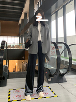 Gold Velvet Broadlegged Pants Woman High Waist Pant Pendant Sense Straight Down Slim 2020 New Spring Style Casual Loose Tug Pants