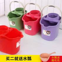 Thickened mop bucket wash mop bucket hand belt pulley thickened squeeze bucket household cleaning single bucket mop dry bucket