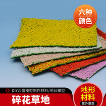 DIY handmade sand table model terrain material floral grassland meadow grass multi-color