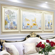 5d diamond painting full of diamond hair Cairoe deer point sticking and drilling cross embroidered diamond embroidered 2021 new living room Eurostyle triptych