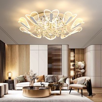 Light luxury living room lights 2021 new creative crystal ceiling lights led modern simple and warm master bedroom lamps