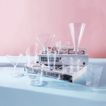 Wooden bran cup Disposable mousse cup Wooden Bran cup cup with lid with spoon Double skin milk ice cream pudding cup Dessert table