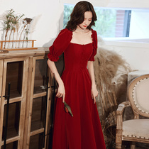 Toast dress bride 2020 new wedding winter thick back door clothes can usually wear a dress skirt light luxury thin