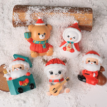 Creative Christmas gift decorations Resin small ornaments Santa Claus snowman office desktop decoration gifts