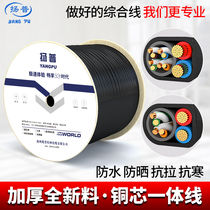 Monitoring network cable Network integrated line Monitoring line integrated line pure copper outdoor 4 core 8 with power camera video cable