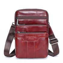 Leather oil wax leather Neutral mens womens chest bag Shoulder bag crossbody bag Mens bag backpack cowhide clearance sale