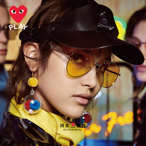 Kawakubo Ling metal toad mirror 2019 New myopia sunglasses female round face polarized sun glasses male long face 3917