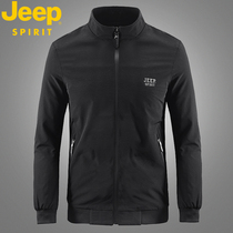  JEEP Jeep mens jacket spring and autumn decoration thin autumn top casual plus size tooling stand-up collar jacket