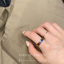 Loving Metal Sensation Ring Drip Oil Cute ring retro feel full ~