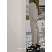 Dorothy -- Korean version loose with high waist straight cylinder Western suit pants woman 2021 new 100 lap early fall 90% wide-legged pants