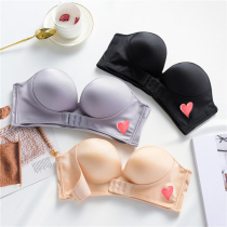 SGCR2021 summer new strapless bra invisible gathering non-slip no steel ring solid color underwear big chest small