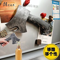 Net red refrigerator sticker magnetic beer bottle opener magnet personality creative screwdriver ins3d creative