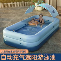 Shed shade sunscreen wireless automatic inflatable swimming pool large outdoor parent-child children PVC home paddling pool