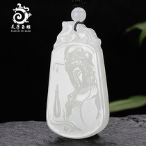 Xinjiang Hetian Jade sheep jade treasure bottle Guanyin pendant mens jade necklace jade pendant Jade brand