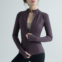 Sports coat female ins tide spring autumn thick zipper cardigan long sleeve quick-drying gym running yoga suit top