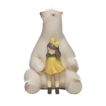 Jia Xiaotern Living Room Desktop Decorative Cartoon Swing Piece Birthday Gift < White Night Fairy Tale-Warm Bear Summer Night Mini >