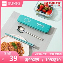 Diverse House Boutique Home Handy Chopsticks Spoon Suit Antibacterial Stainless Steel Travel Two Sets Children Chopsticks Spoon Fork