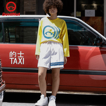 DEVIL NUT Tide brand demon men and women simple retro icon round neck long T-shirt DN sports SET